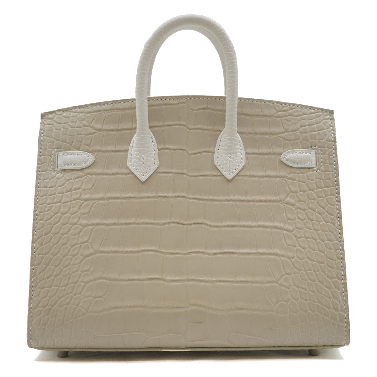 Hermès Birkin20 Faubourg White Snow/Matte Alligator/PHW B-stamp 2023