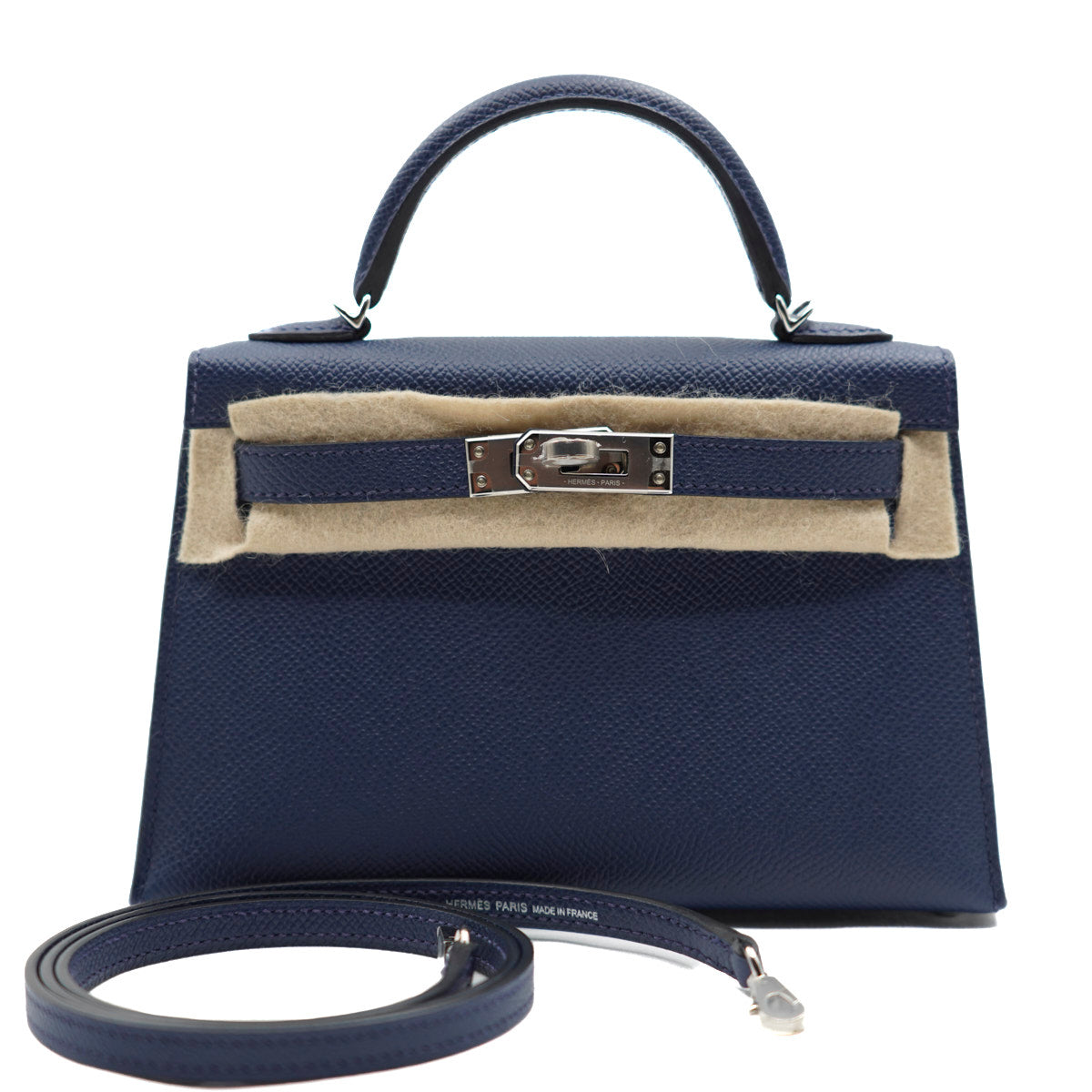 Hermès Mini Kelly Blue/Navy Epsom/PHW