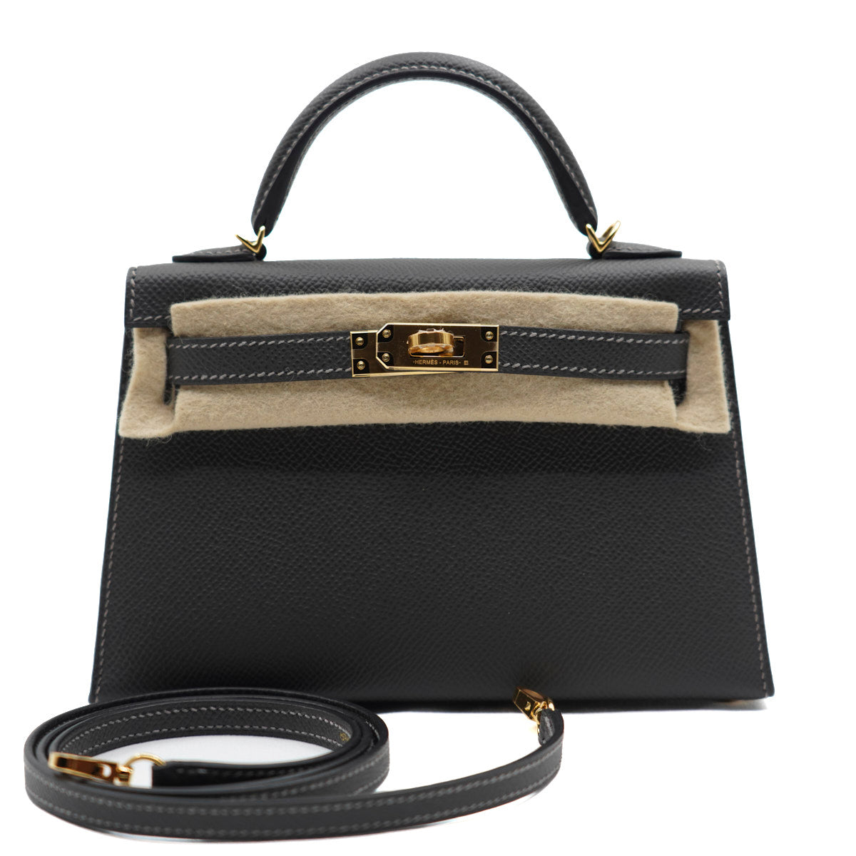 Hermès Mini Kelly /Graphite/Epsom/GHW
