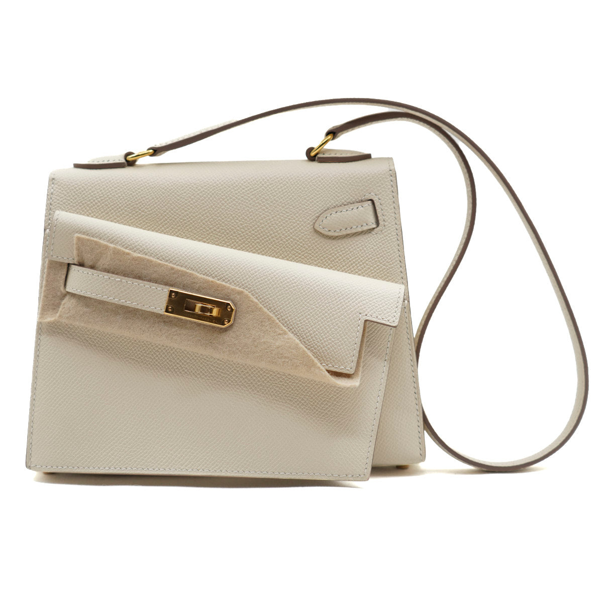 Hermès Kelly20 Disorder Craie/Epsom/GHW