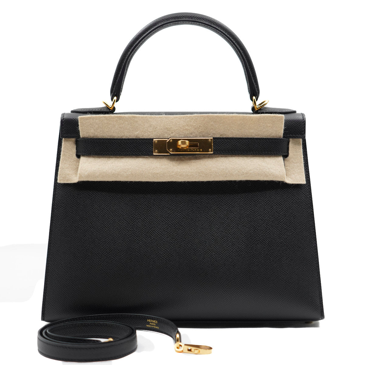 Hermès Kelly28 Black/Epsom/GHW B-stamp 2023