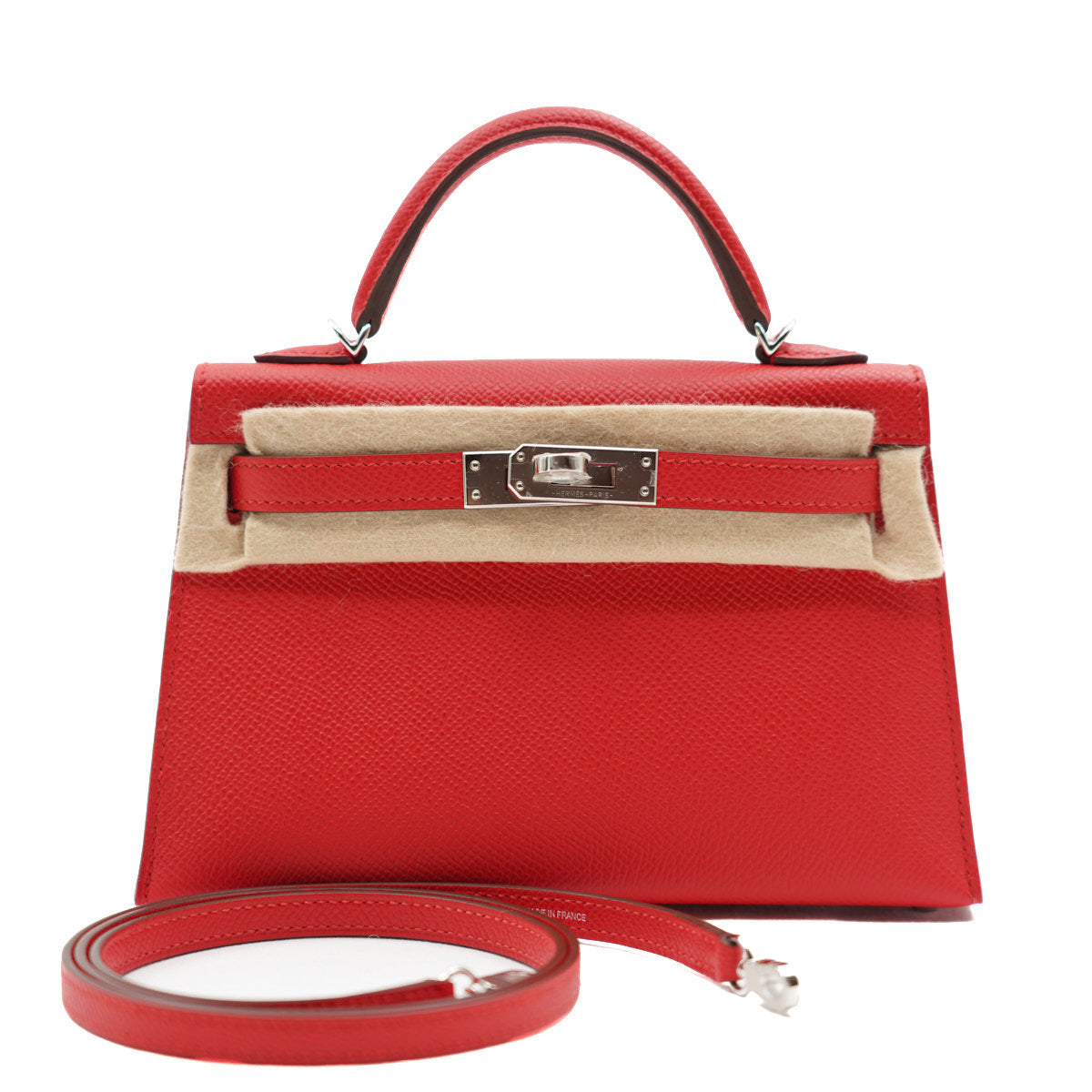 Hermès Mini Kelly Rouge Radieux/Epsom/PHW