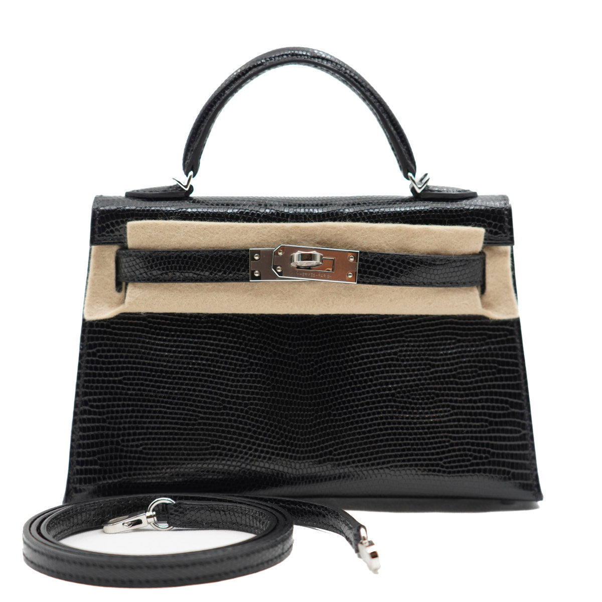 Hermès Mini Kelly Balck/Lezard/PHW