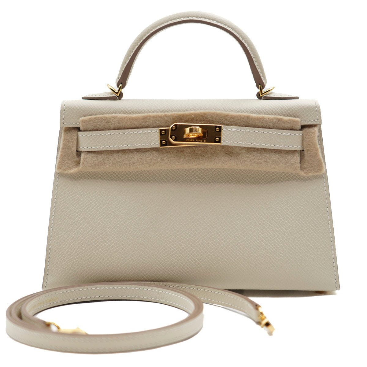 Hermès Mini Kelly Craie/Epsom/GHW