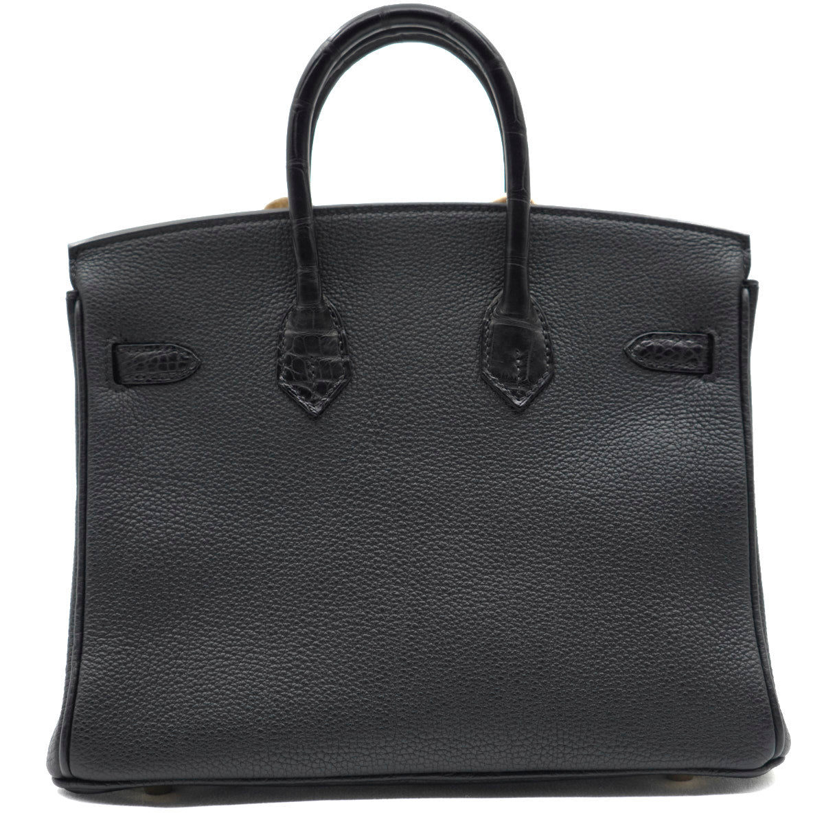 Hermès Birkin25 Black/Togo/Touch of Alligator/GHW