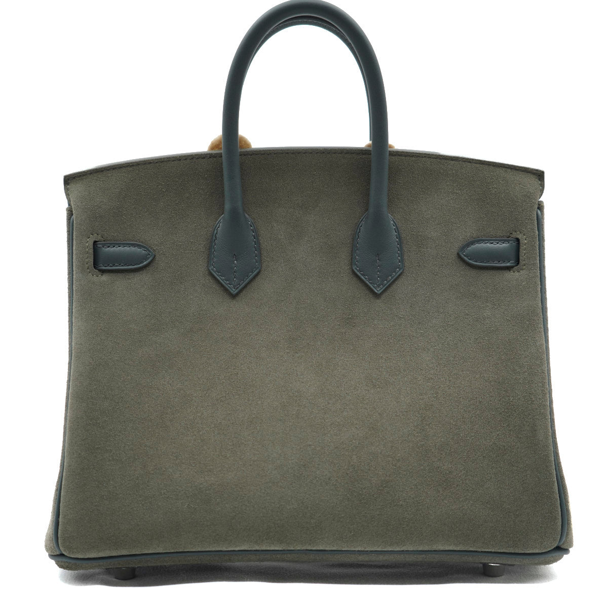Hermès Birkin25 Vert Mangrove/Grizzly Suede/PHW K-stamp 2025