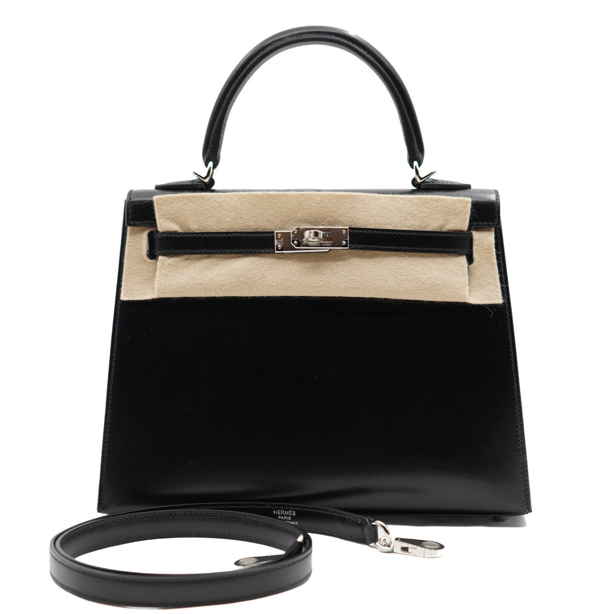 Hermès Kelly25 Black/Box/PHW K-stamp 2025