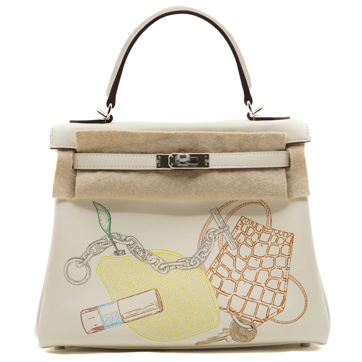 Hermès Kelly25 Nata/In & Out/Swift/PHW Z-stamp 2021