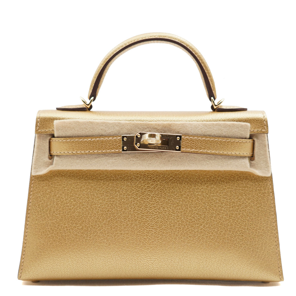 Hermès Mini Kelly 9 Dore/Chevre Chamkilight/PBHW