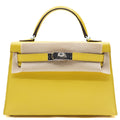 Hermès Mini Kelly/Lime/Epsom/PHW U-stamp 2022