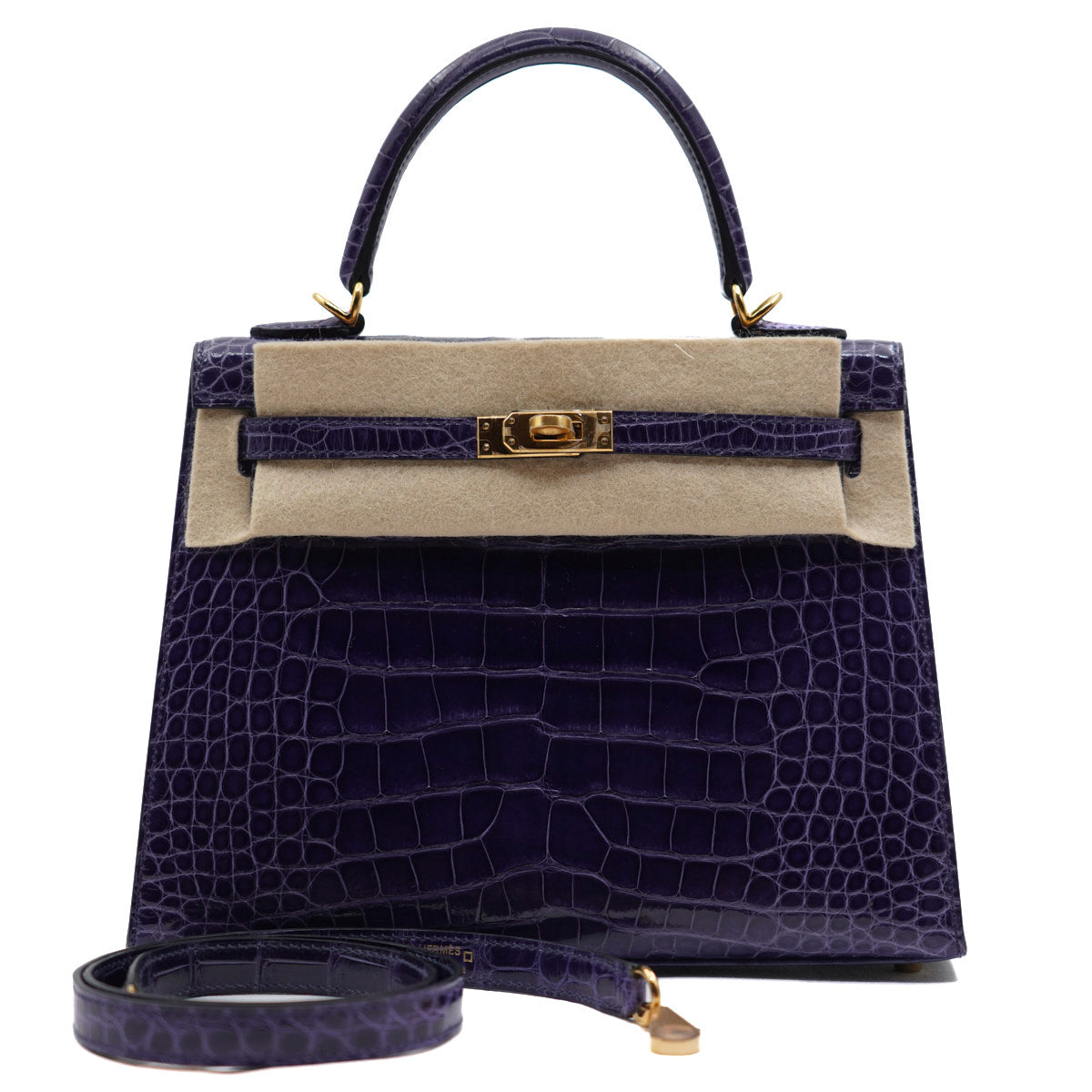 Hermès Kelly25 Bleu Encre/ Shiny Alligator/ Gold Hardware D-stamp 2020