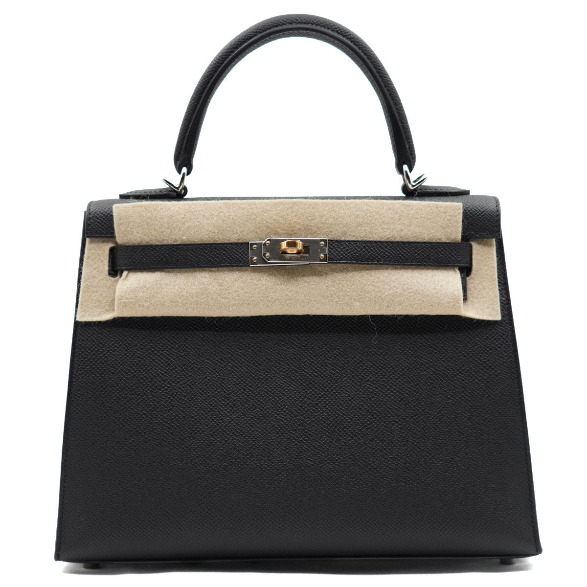 Hermès Kelly25 Black/Epsom/Electrum Hardware W-stamp 2024