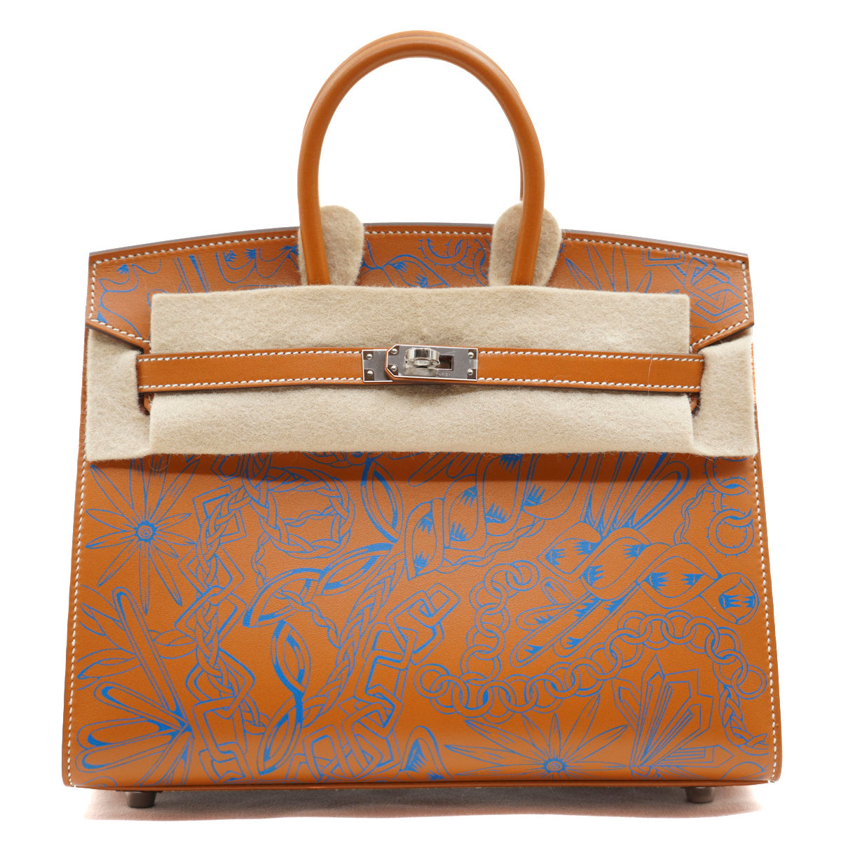 Hermès Birkin25 Natural Sable/Blue Butler/PHW