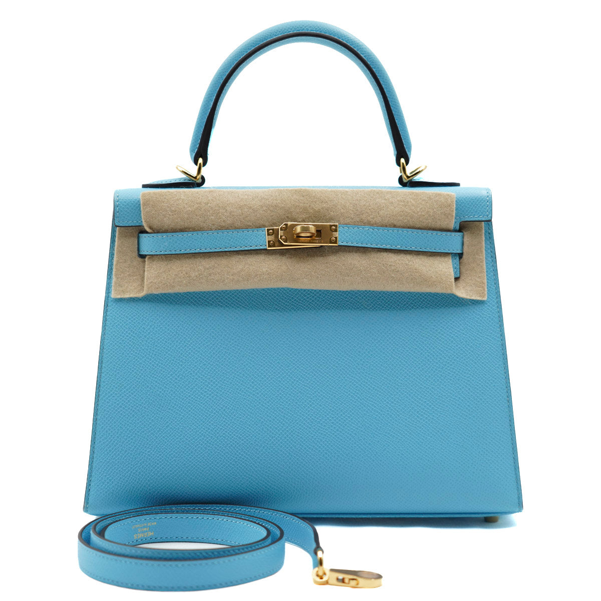 Hermès Kelly25 7N Bleu Celeste/Epsom/GHW B-stamp 2023