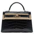 Hermès Mini Kelly Graphite/Shiny Crocodile/PBHW K-stamp 2025
