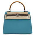 Hermès Kelly25 Tri-tone Blue Jean/Ecorce/Sesame /Epsom/PHW W-stamp 2025