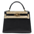 Hermès Kelly28 Black Touch of Alligator /Veau Madame/GHW Z-stamp 2021