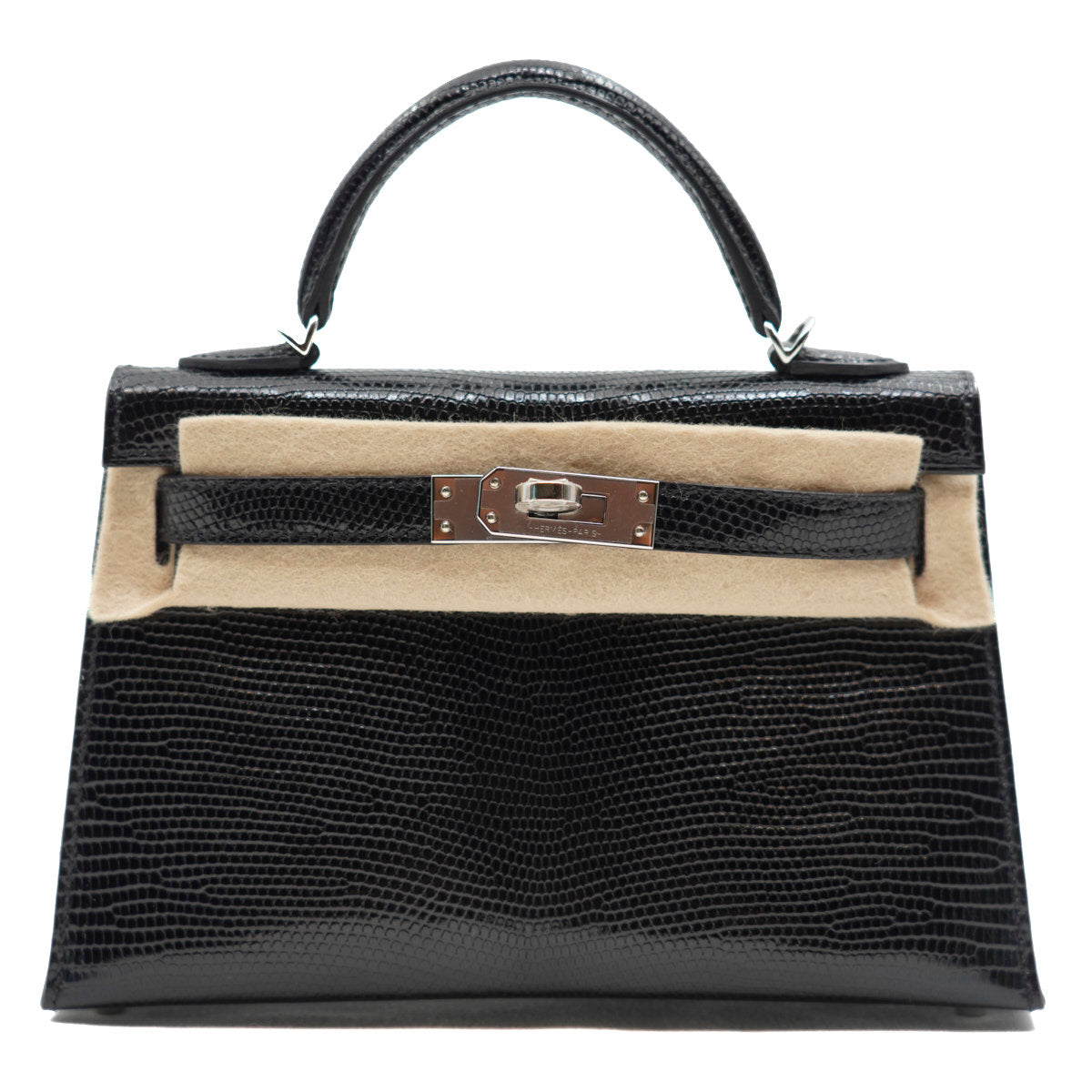 Hermès Mini Kelly Balck/Lezard/PHW
