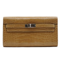 Hermès Kelly to Go/ Shiny Alligator/ Juane Ambre/ Palladium Hardware Z-stamp 2021