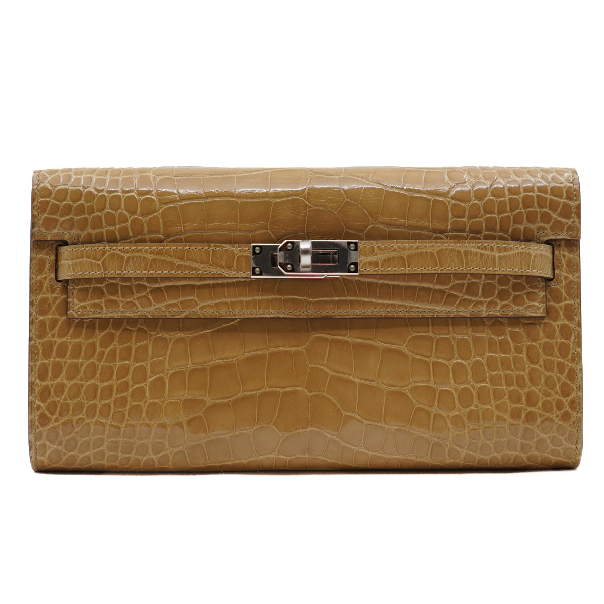 Hermès Kelly to Go/ Shiny Alligator/ Juane Ambre/ Palladium Hardware Z-stamp 2021