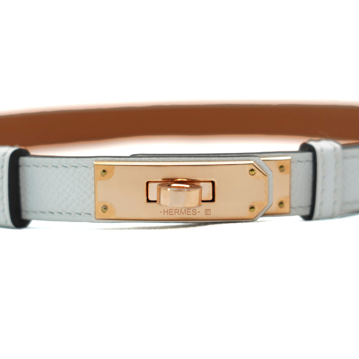 Hermès Kelly Belt Craie/Epsom/GHW