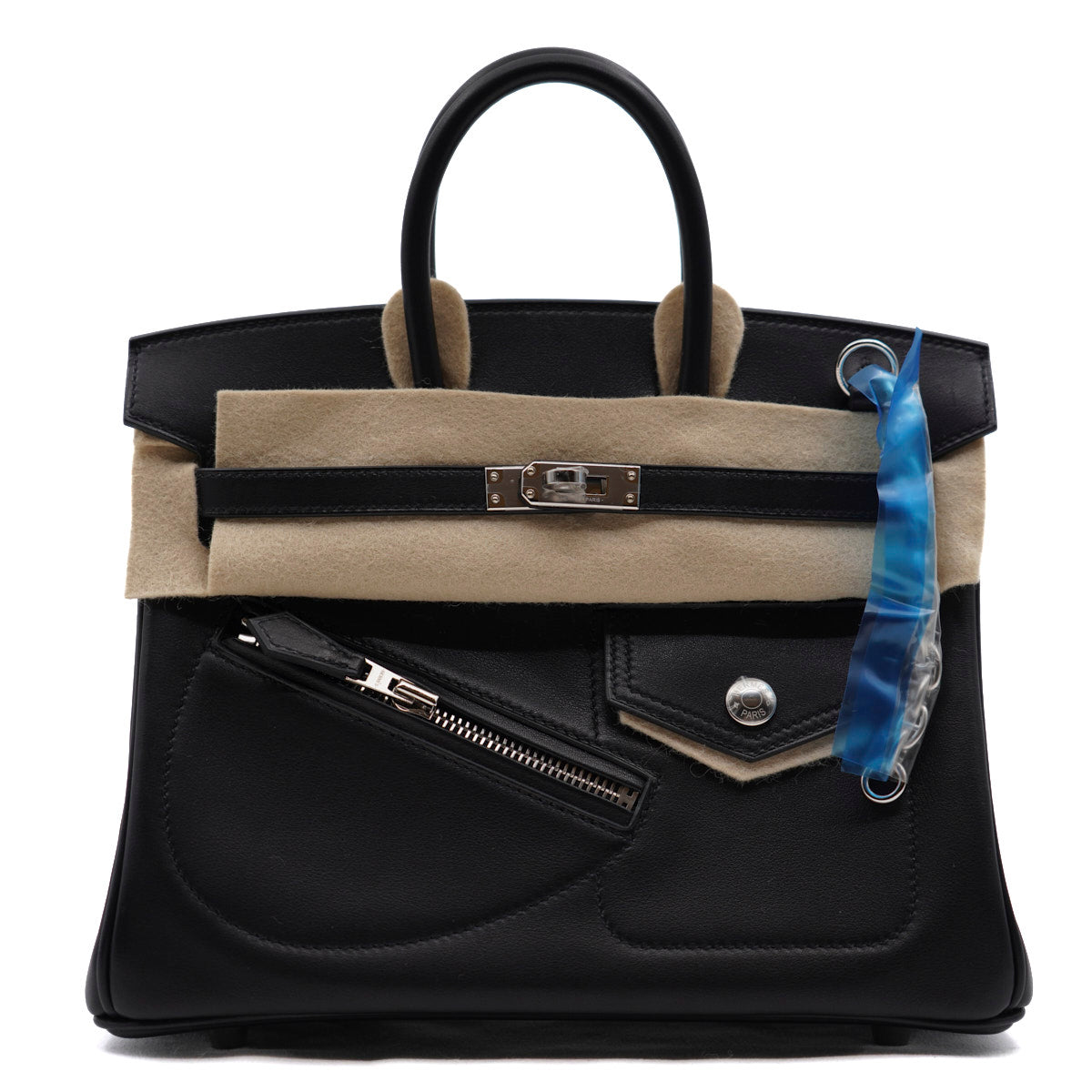 Hermès Birkin25 Rock/Black/ Veau Volupto/PHW