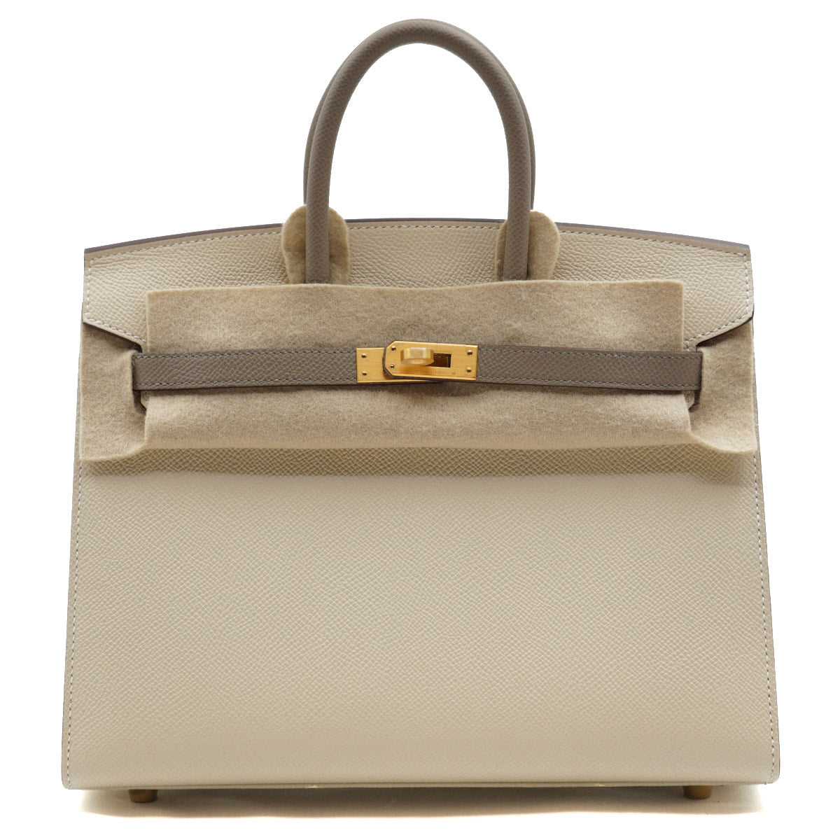 Hermès Birkin25 Two tone/Craie/Etoupe/Epsom/BGHW