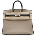 Hermès Birkin 25 Two tone/Gris Tourterelle/Black/Chevre/PHW B-stamp 2023