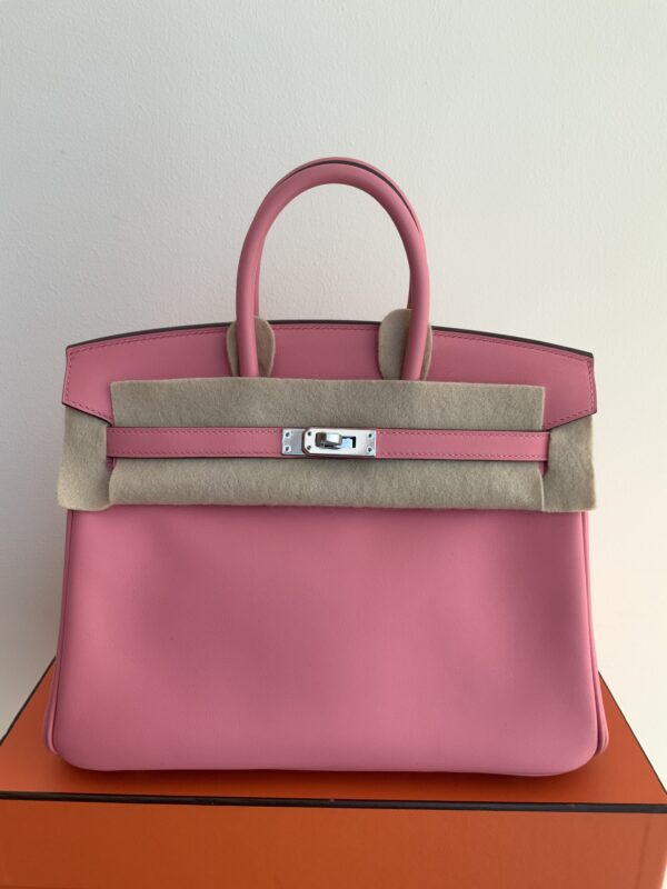 Birkin 25 Rose Azalee/Swift/Palladium Hardware